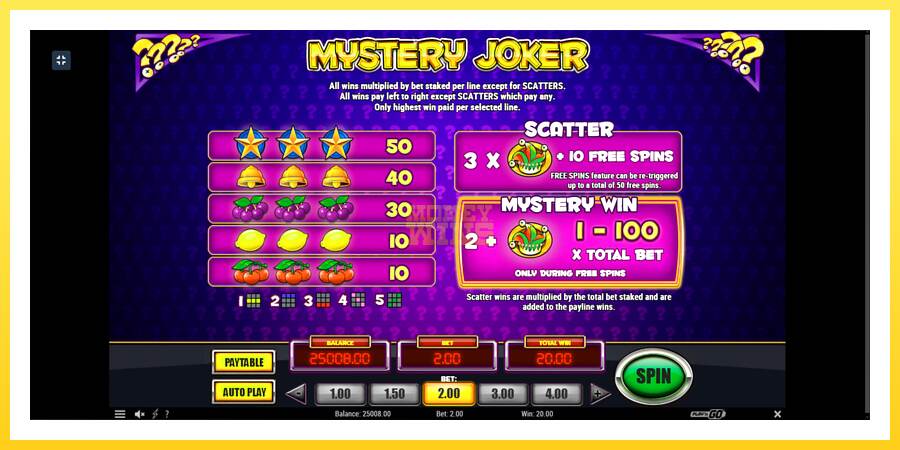 Slika 7 igralni avtomat Mystery Joker