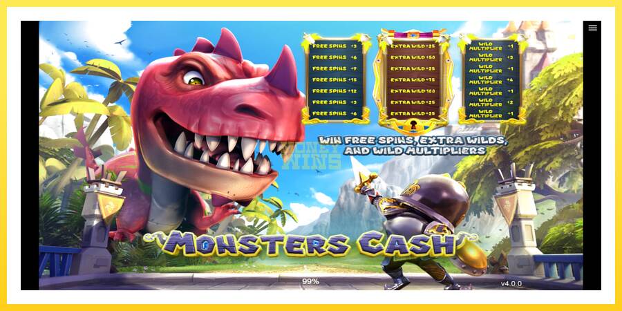 Slika 1 igralni avtomat Monsters Cash