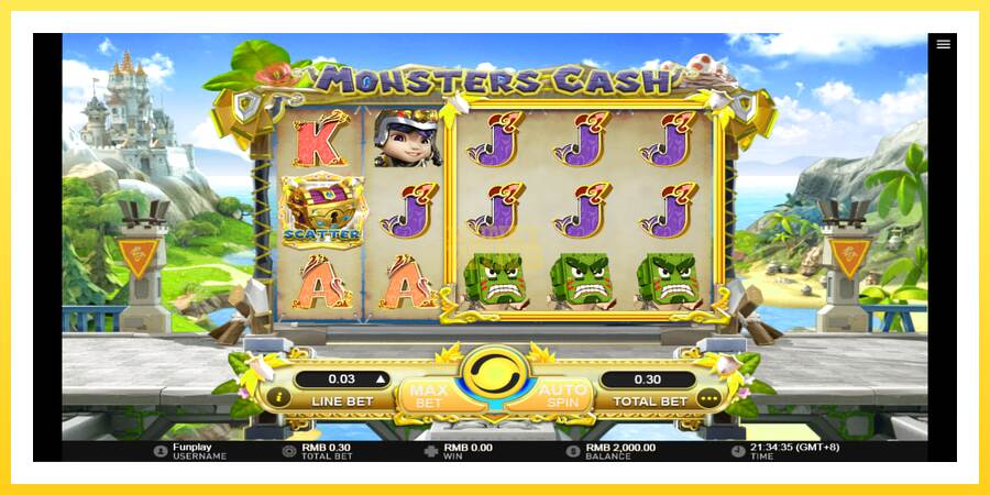 Slika 2 igralni avtomat Monsters Cash