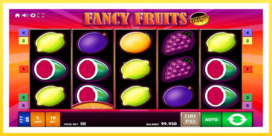 Slika 1 igralni avtomat Fancy Fruits Red Hot Firepot