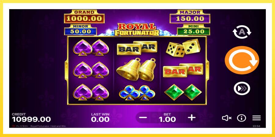 Slika 2 igralni avtomat Royal Fortunator: Hold and Win