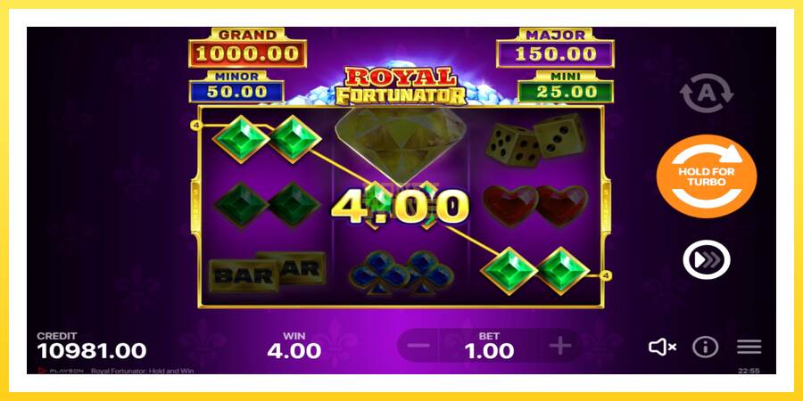 Slika 3 igralni avtomat Royal Fortunator: Hold and Win