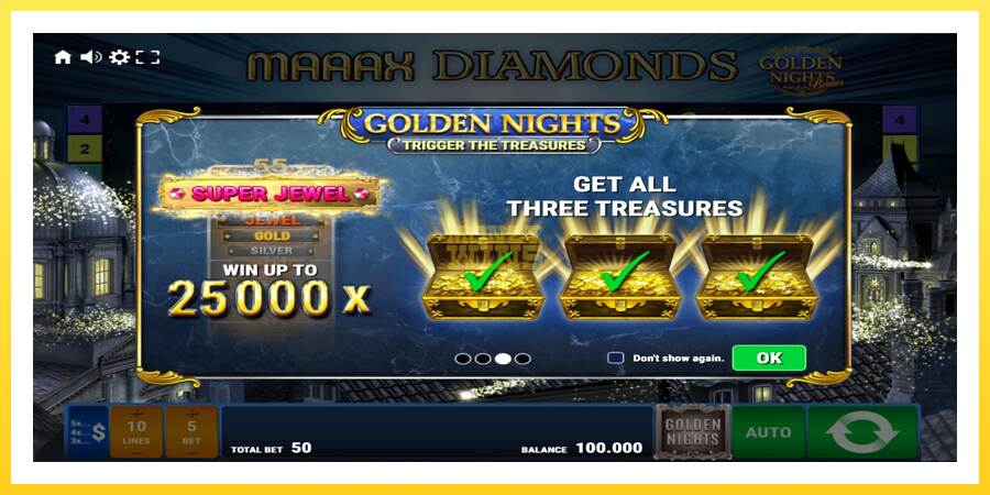 Slika 1 igralni avtomat Maaax Diamonds Golden Nights