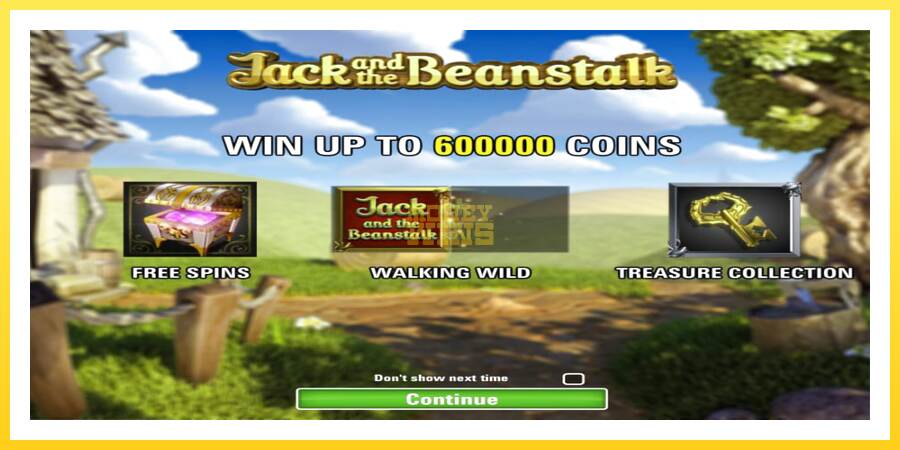 Slika 1 igralni avtomat Jack’s Beanstalk