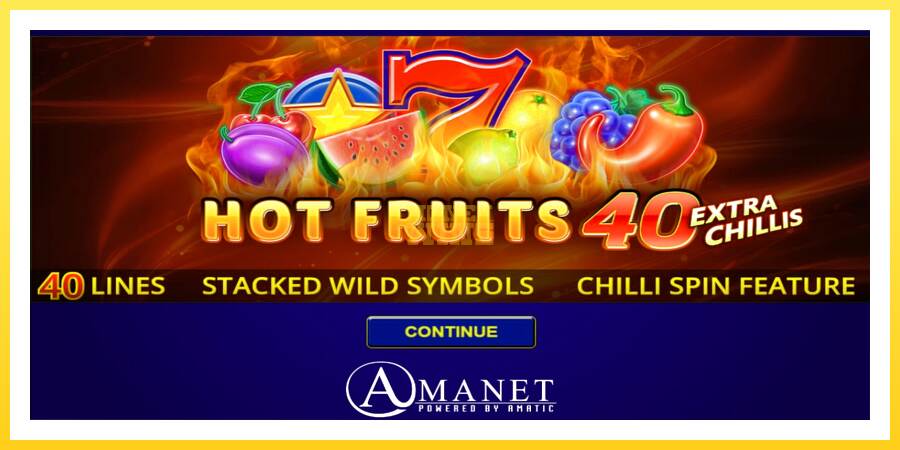 Slika 1 igralni avtomat Hot Fruits 40 Extra Chillis