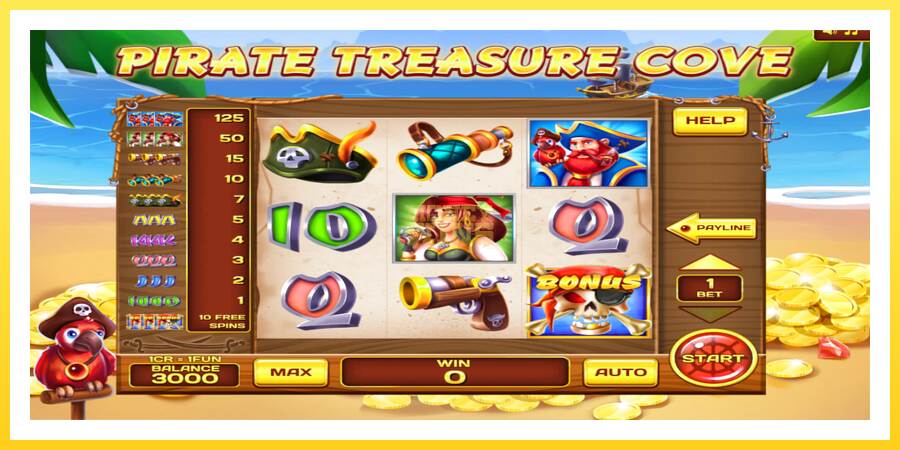 Slika 1 igralni avtomat Pirate Treasure Cove 3x3