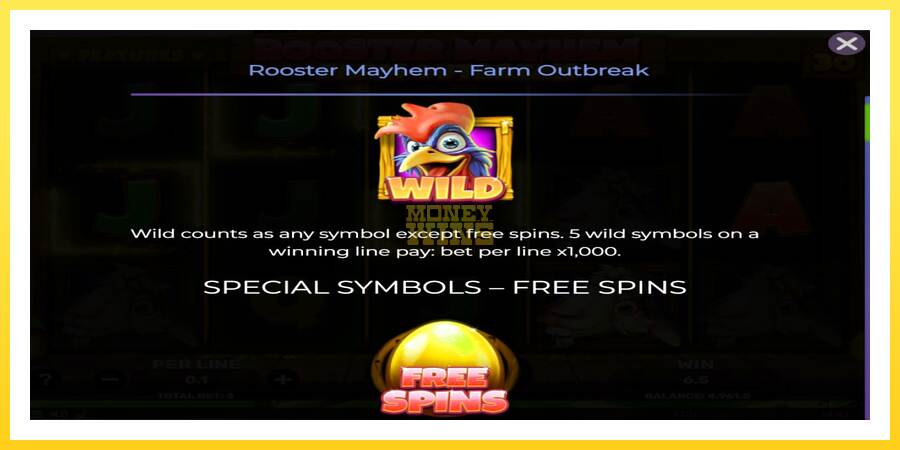 Slika 4 igralni avtomat Rooster Mayhem Farm Outbreak