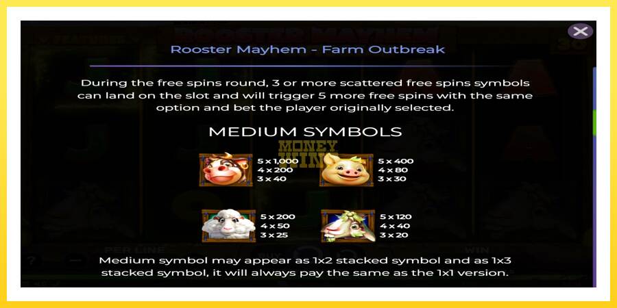 Slika 5 igralni avtomat Rooster Mayhem Farm Outbreak