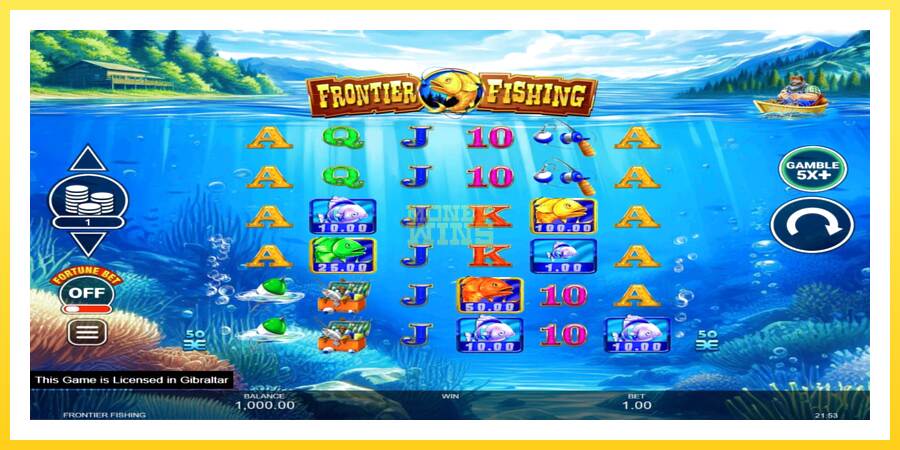 Slika 2 igralni avtomat Frontier Fishing