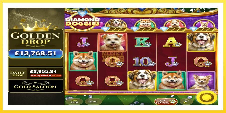 Slika 1 igralni avtomat Diamond Doggies