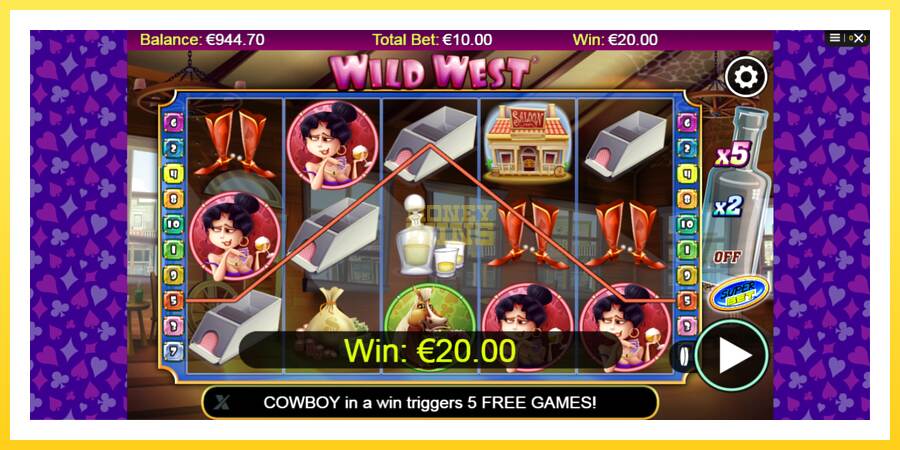 Slika 3 igralni avtomat Wild West