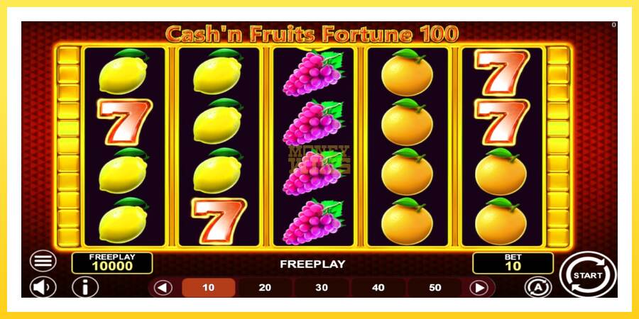 Slika 1 igralni avtomat Cashn Fruits Fortune 100