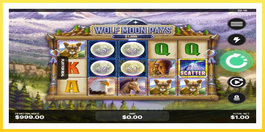 Slika 2 igralni avtomat Wolf Moon Pays