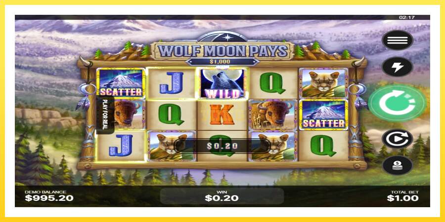 Slika 3 igralni avtomat Wolf Moon Pays