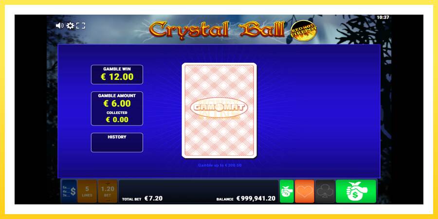 Slika 4 igralni avtomat Crystal Ball Red Hot Firepot