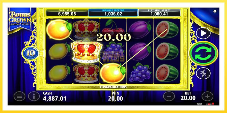 Slika 3 igralni avtomat Bonus Crown