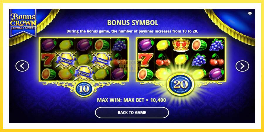 Slika 6 igralni avtomat Bonus Crown