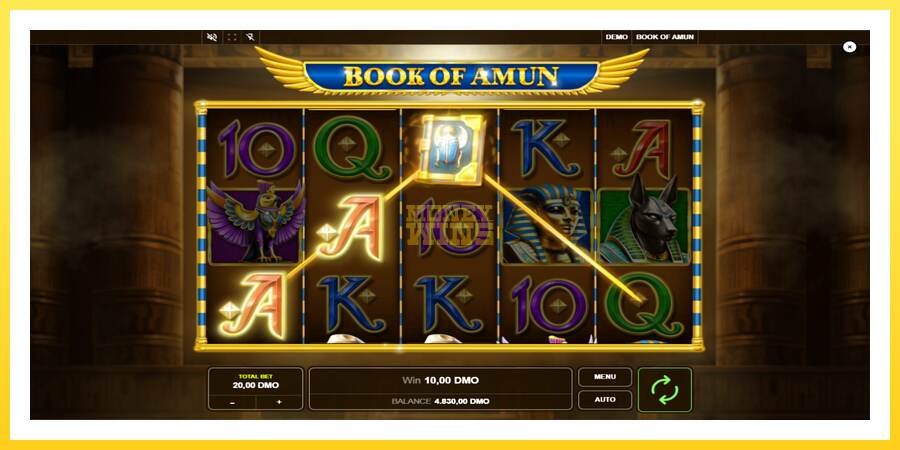 Slika 4 igralni avtomat Book of Amun