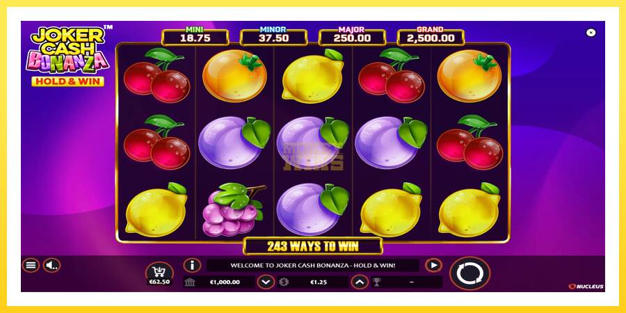 Slika 1 igralni avtomat Joker Cash Bonanza - Hold & Win