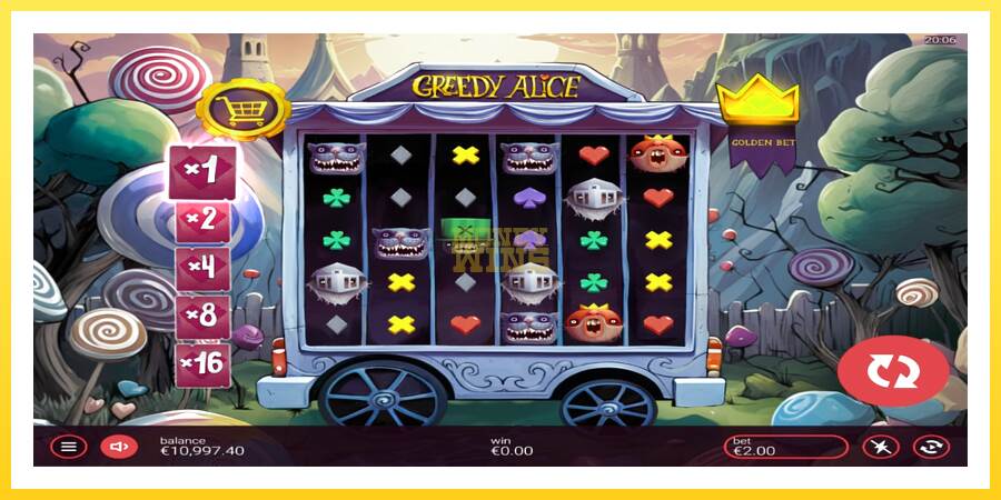 Slika 2 igralni avtomat Greedy Alice