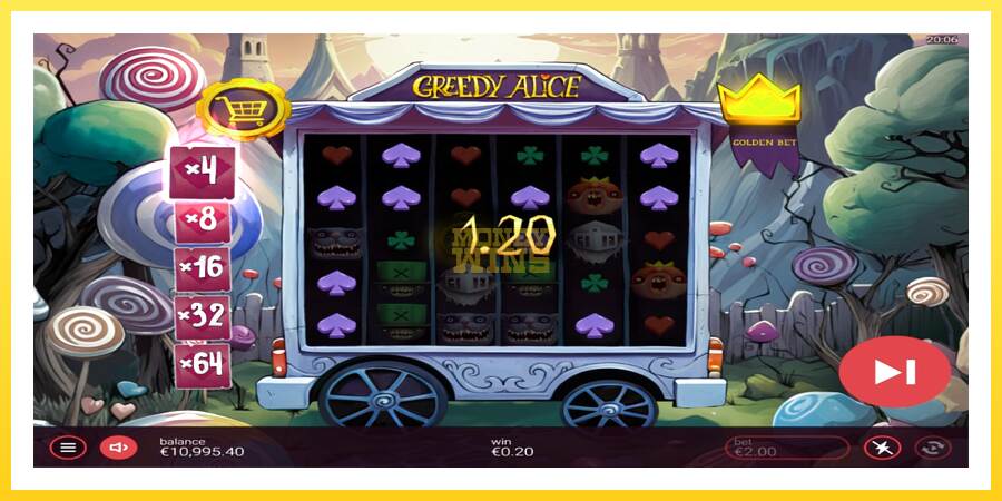 Slika 3 igralni avtomat Greedy Alice