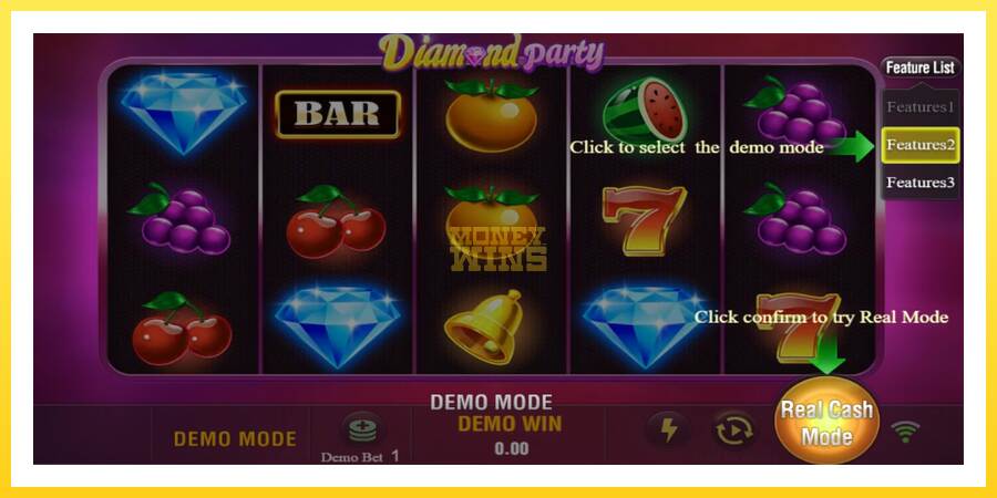 Slika 2 igralni avtomat Diamond Party