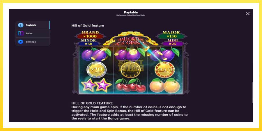 Slika 5 igralni avtomat Halloween Coins Hold and Spin