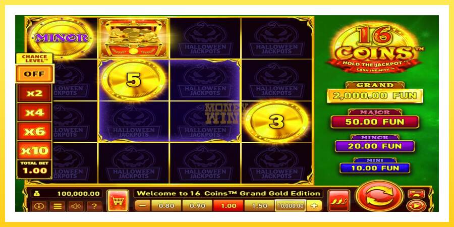 Slika 1 igralni avtomat 16 Coins Grand Gold Edition Halloween Jackpots