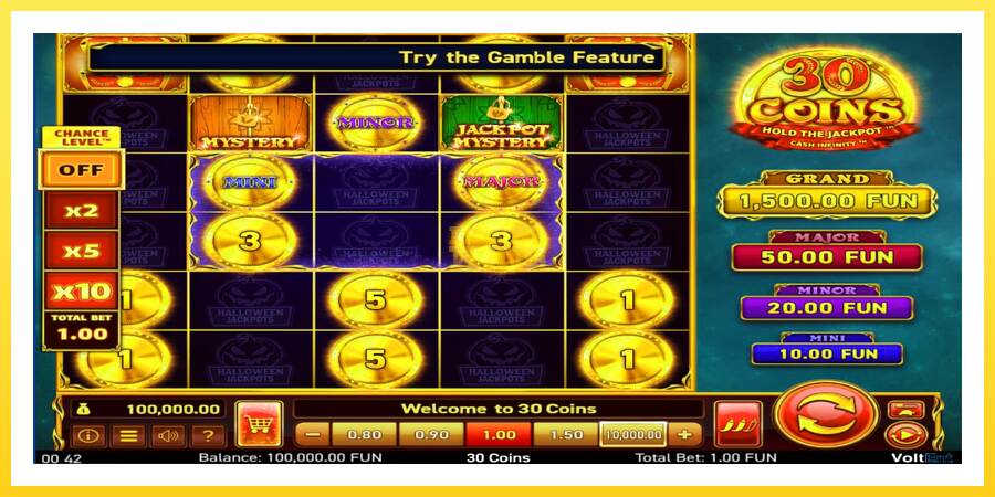 Slika 1 igralni avtomat 30 Coins Halloween Jackpots