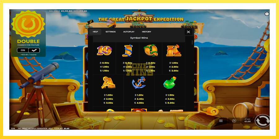 Slika 6 igralni avtomat The Great Jackpot Expedition