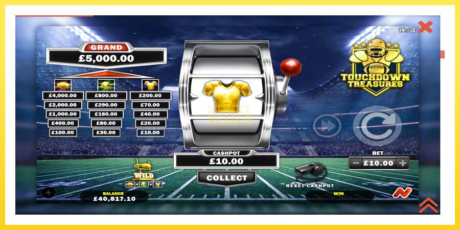 Slika 3 igralni avtomat Touchdown Treasures