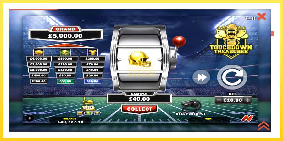 Slika 4 igralni avtomat Touchdown Treasures