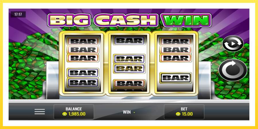 Slika 1 igralni avtomat Big Cash Win