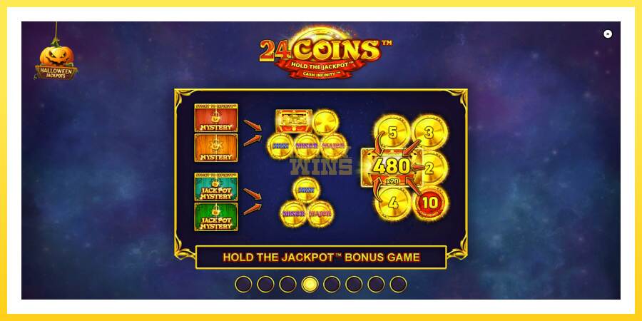 Slika 1 igralni avtomat 24 Coins Halloween Jackpots