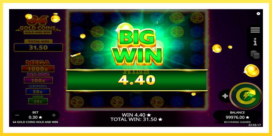 Slika 7 igralni avtomat 64 Gold Coins Hold and Win