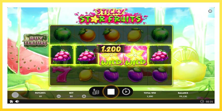 Slika 4 igralni avtomat Sticky Star Fruits