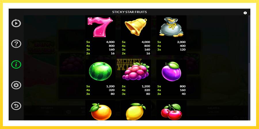 Slika 6 igralni avtomat Sticky Star Fruits