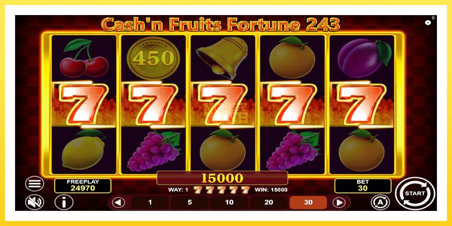 Slika 4 igralni avtomat Cashn Fruits Fortune 243