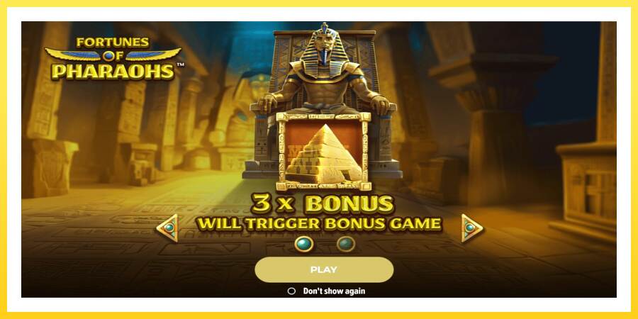 Slika 1 igralni avtomat Fortunes of Pharaohs