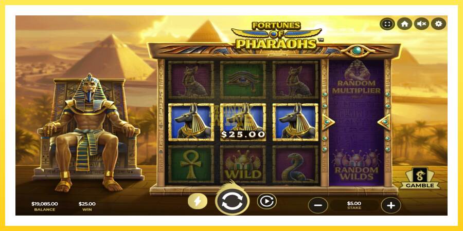 Slika 3 igralni avtomat Fortunes of Pharaohs