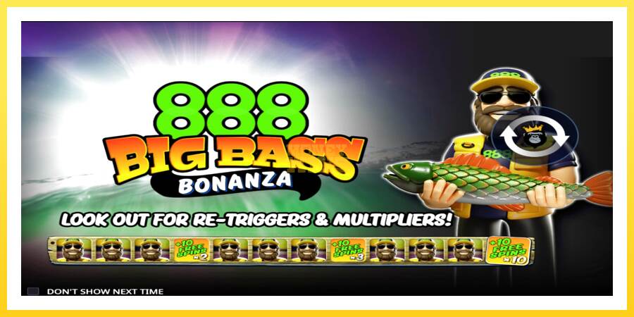 Slika 1 igralni avtomat 888 Big Bass Bonanza