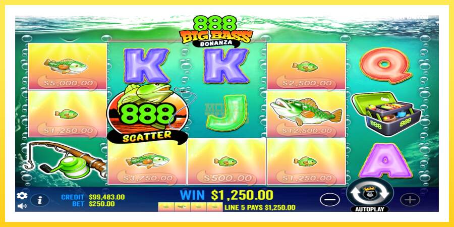 Slika 3 igralni avtomat 888 Big Bass Bonanza