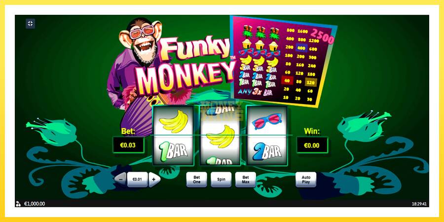 Slika 1 igralni avtomat Funky Monkey