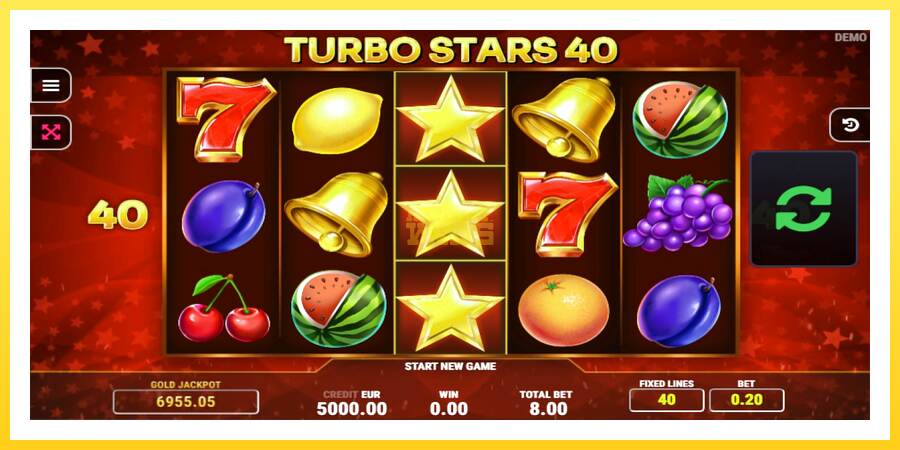 Slika 1 igralni avtomat Turbo Stars 40