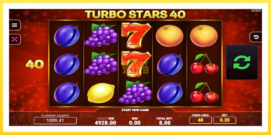 Slika 2 igralni avtomat Turbo Stars 40