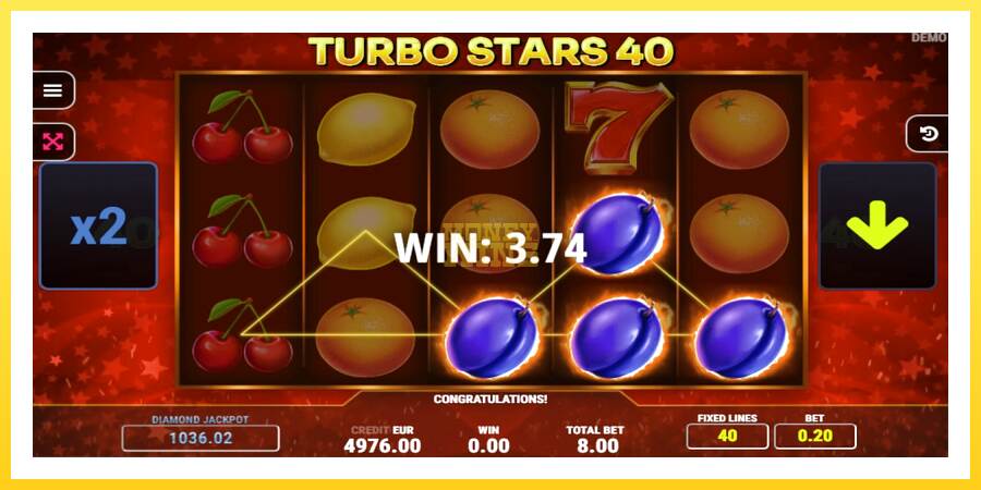 Slika 3 igralni avtomat Turbo Stars 40