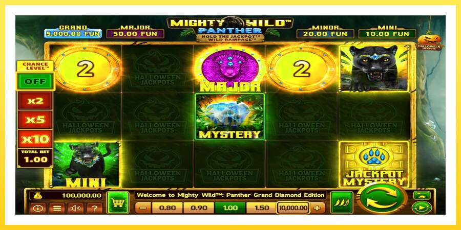 Slika 1 igralni avtomat Mighty Wild: Panther Grand Diamond Edition Halloween Jackpots