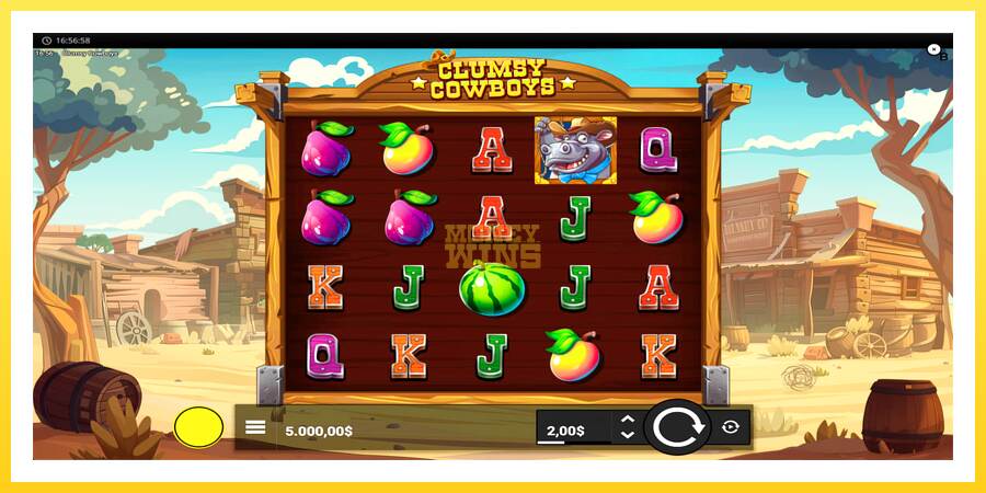 Slika 1 igralni avtomat Clumsy Cowboys