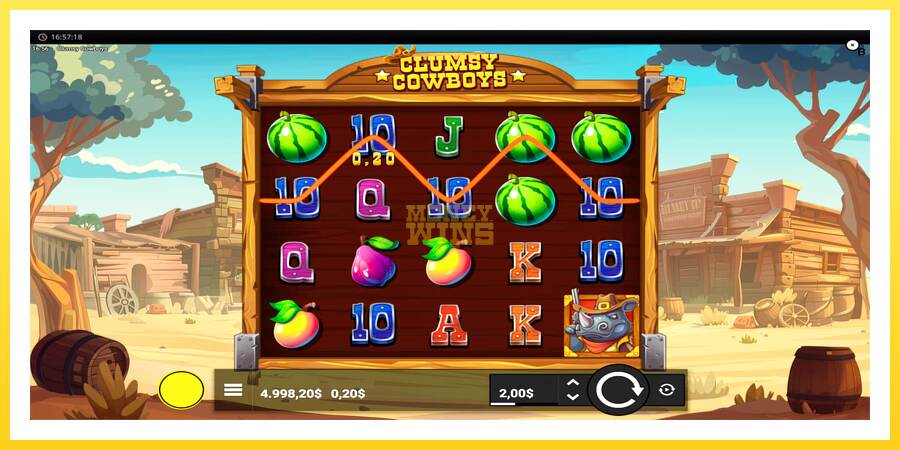 Slika 2 igralni avtomat Clumsy Cowboys