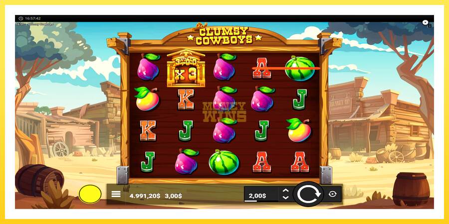 Slika 3 igralni avtomat Clumsy Cowboys